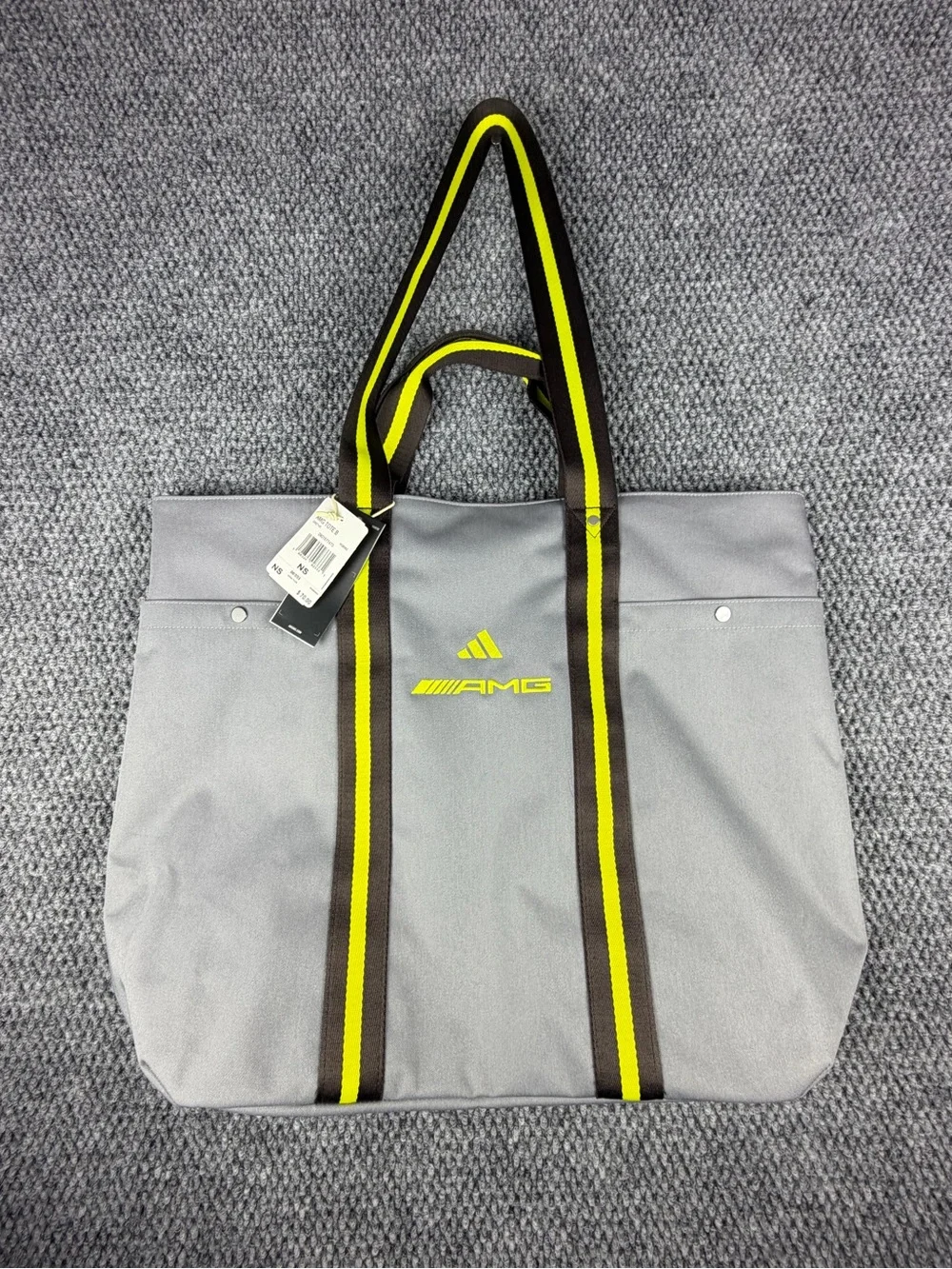 Adidas X Mercedes AMG Motorsports Tote Bag, Grey & Yellow * New With Tags